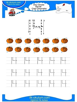 Çocuklar İçin Çizgi Çalışma Sayfaları 